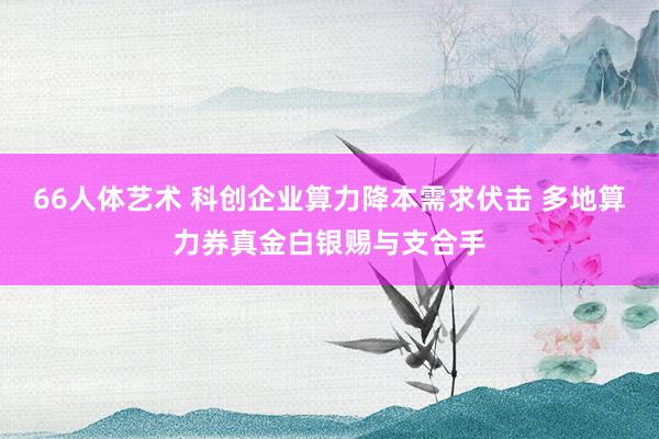 66人体艺术 科创企业算力降本需求伏击 多地算力券真金白银赐与支合手