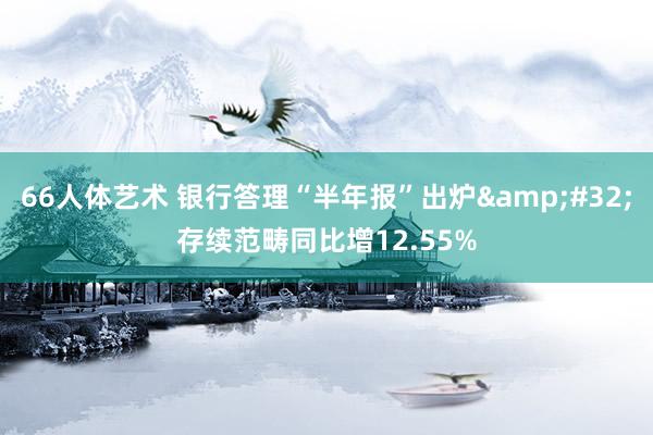 66人体艺术 银行答理“半年报”出炉&#32;存续范畴同比增12.55%