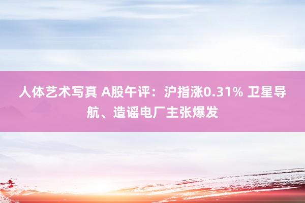 人体艺术写真 A股午评：沪指涨0.31% 卫星导航、造谣电厂主张爆发