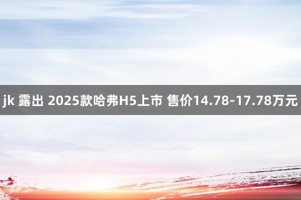 jk 露出 2025款哈弗H5上市 售价14.78-17.78万元
