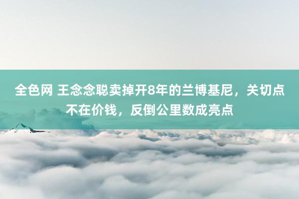 全色网 王念念聪卖掉开8年的兰博基尼，关切点不在价钱，反倒公里数成亮点