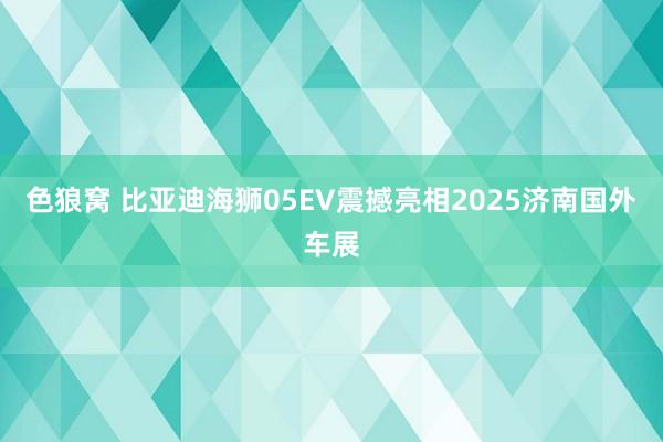 色狼窝 比亚迪海狮05EV震撼亮相2025济南国外车展