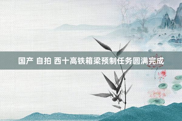 国产 自拍 西十高铁箱梁预制任务圆满完成